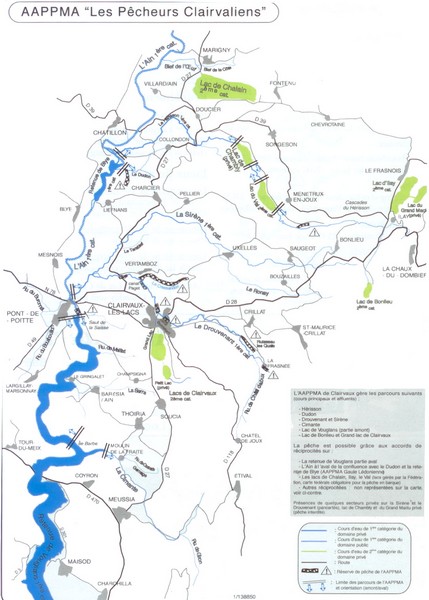 Carte des pêcheurs clairvaliens